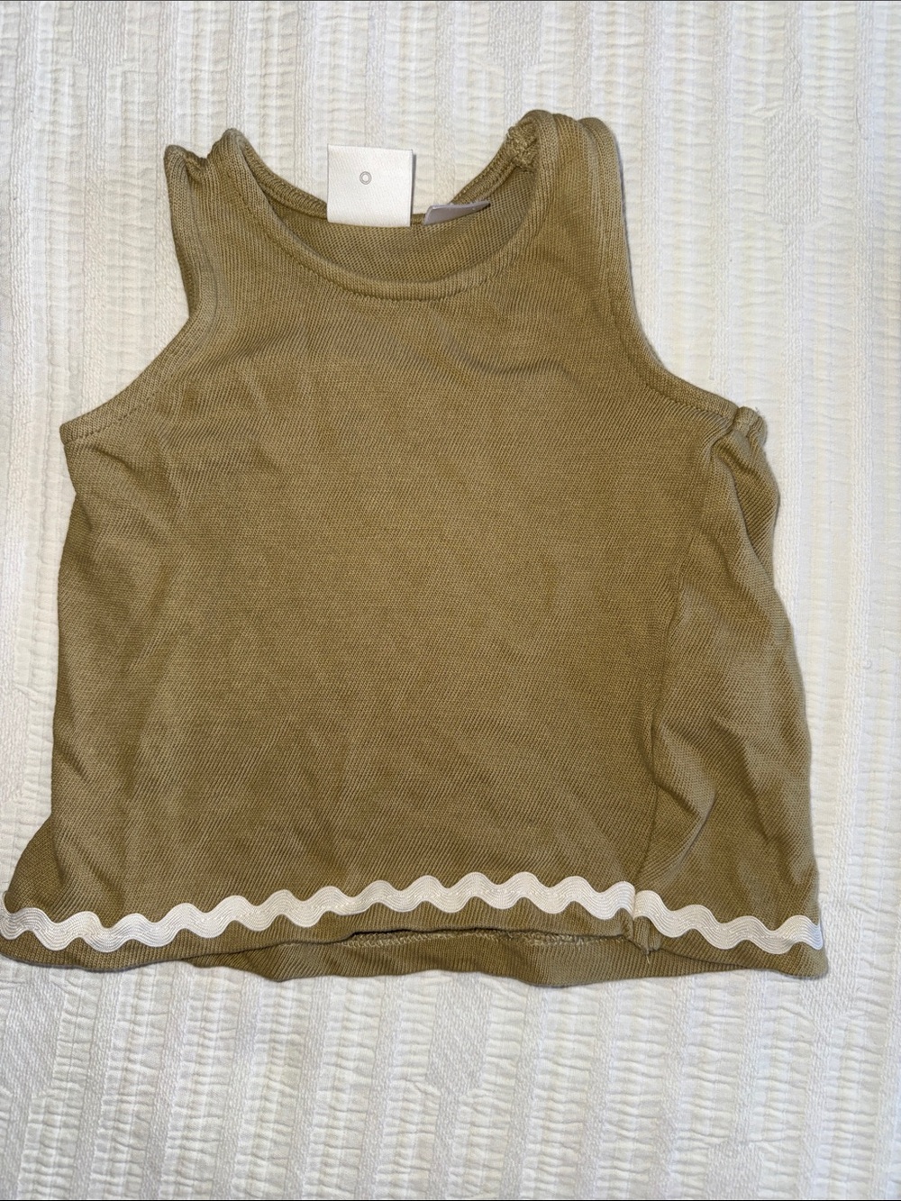 ZARA Knit Tank Top in Olive - Picture 4 of 4